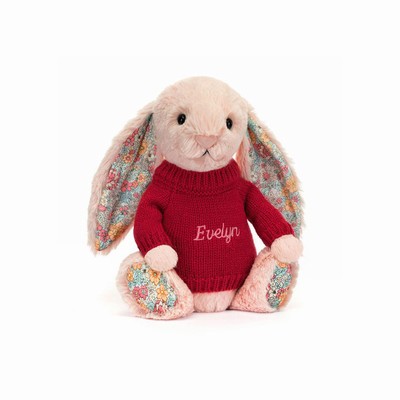 Jellycat Blossom Blush Konijn with Red Jumper | VL2103698